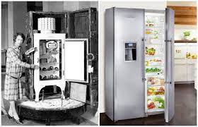 Ледяной холодильник и современный холодильник
